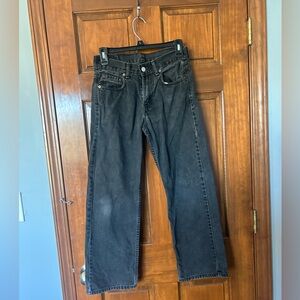 Vintage Kids Levi's 550 Black Denim Straight Leg Juniors